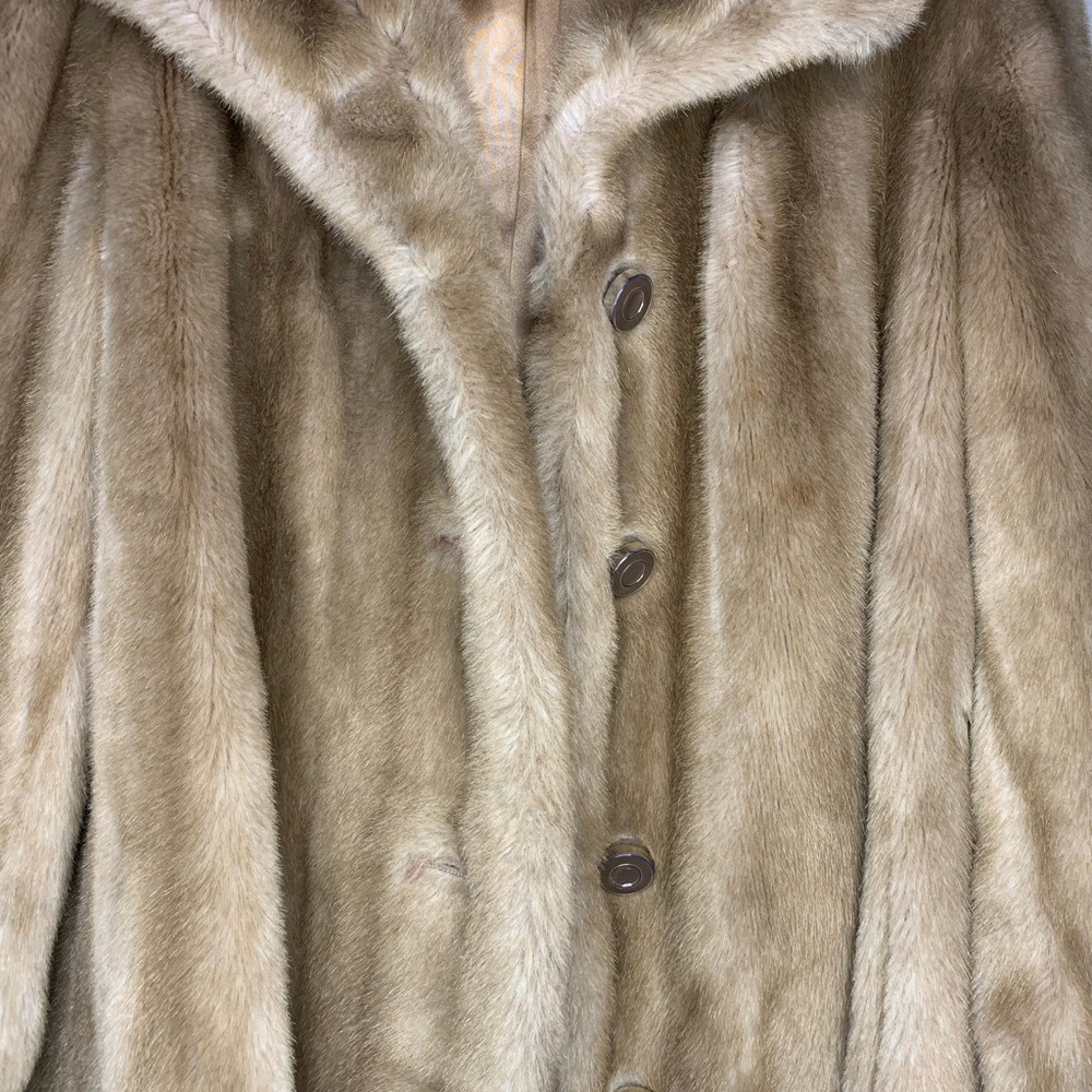 Vintage 1960s Tissavel style mink faux fur coat
